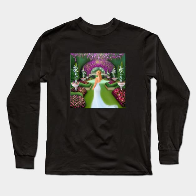 Garden Wedding Bride Long Sleeve T-Shirt by ArtistsQuest